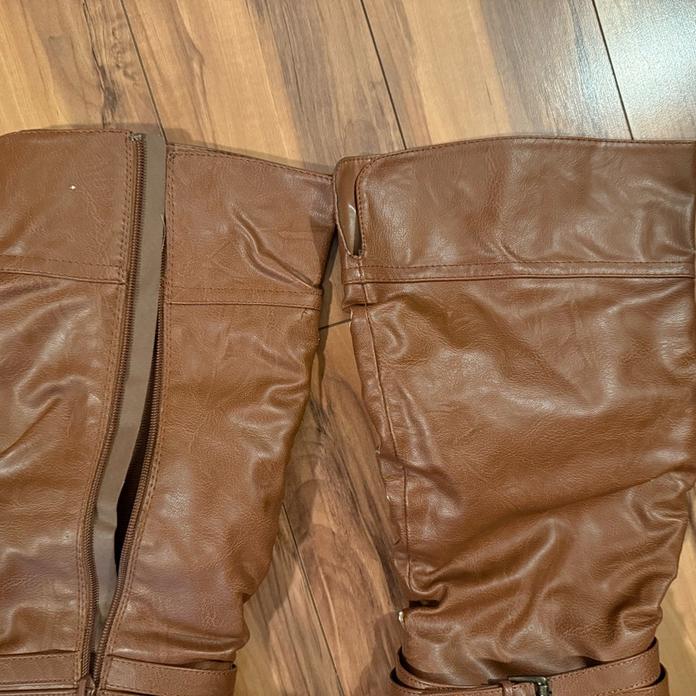 🧡 Tall Brown Flat Boots – Size 10/11 - Picture 5 of 7